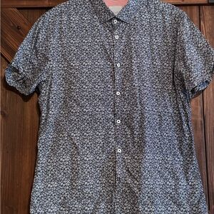 Floral short sleeve button down